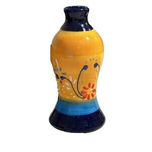 Ceramicas Anoru S.I. Olive Oil Vinegar Bottle Pourer Spain Colorful Hand Painted